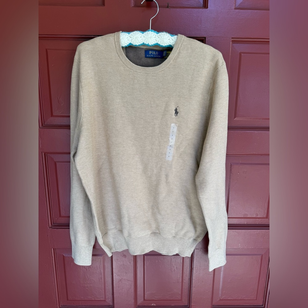 Polo by Ralph Lauren Men's Beige cotton Sweater